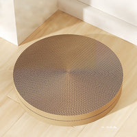 HKM-7628477 Wear-Resistant Round Cat Scratching Board with Replaceable Corrugated Paper Nest - Green and White, 55CM