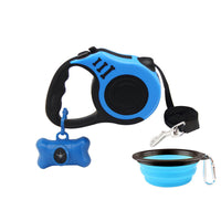 HKM-7630013 Dog Leash Towing Rope with Foldable Bowl and Waste Picker Set