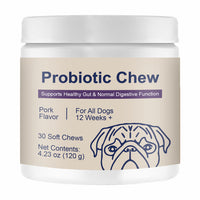HKM-7630269 Chewable Probiotic Tablets for Dogs | Supports Intestinal Health | 120G Bottle