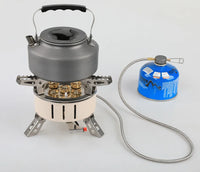 HKM-763027 5-Burner Stainless Steel Gas Stove for Outdoor Cooking and Camping