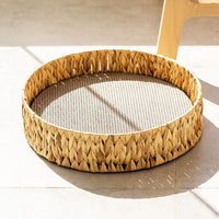 HKM-7630397 Warm Rattan Cat Nest with Cotton Cushion for Comfortable Scratching and Resting