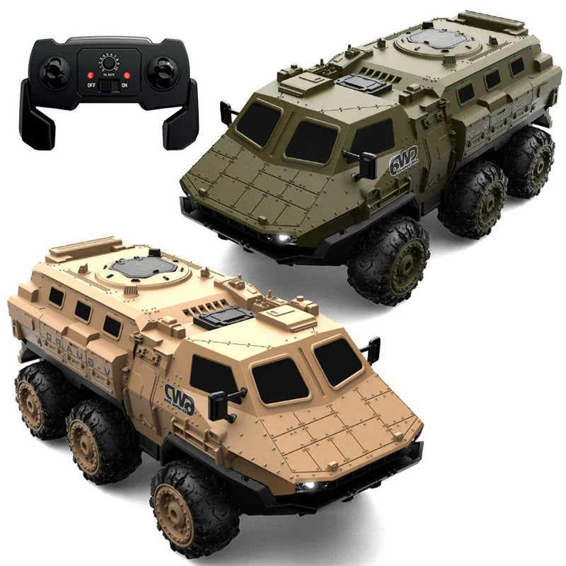 HKM-763091 1/16 RC High-Speed Climbing Armored Car Toy for Kids - 6WD Military Vehicle
