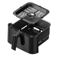 HKM-763091 6.5L Air Fryer with Clear Lid and 1700W Rapid Airflow for Roasting and Baking