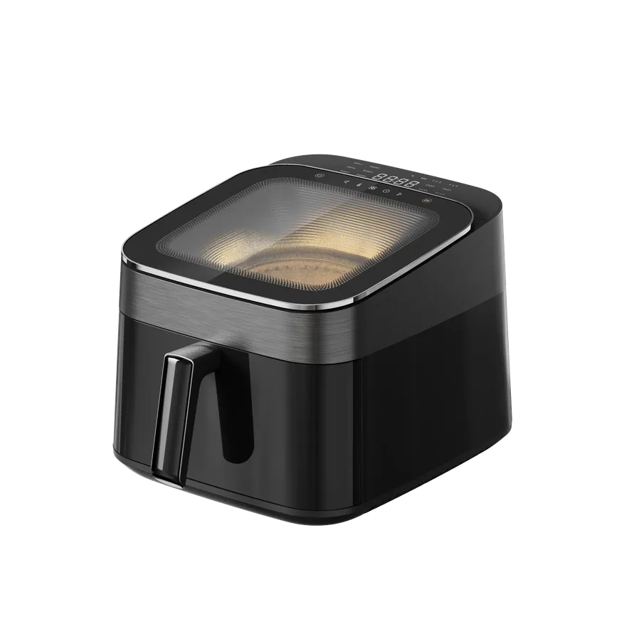 HKM-763091 6.5L Air Fryer with Clear Lid and 1700W Rapid Airflow for Roasting and Baking