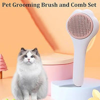 HKM-7631677 Professional Pet Hair Remover Comb for Dogs, Cats, and Rabbits - Effortlessly Removes Loose Hair and Tangles