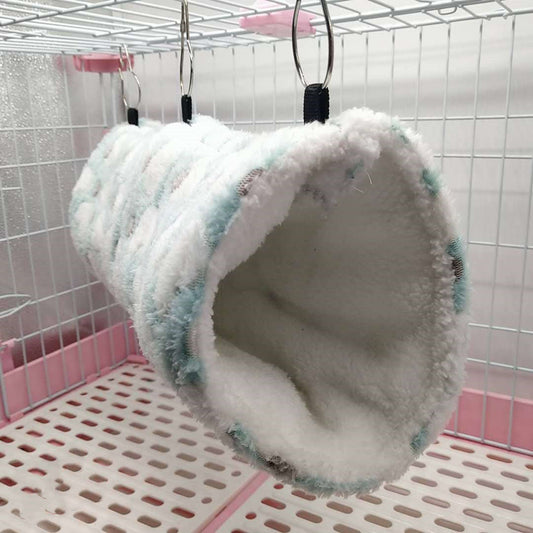 HKM-7631805 Cozy Plush Tunnel Nest for Small Pets – Soft Cotton and Arctic Fleece Design