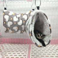 HKM-7631805 Cozy Plush Tunnel Nest for Small Pets – Soft Cotton and Arctic Fleece Design