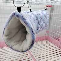 HKM-7631805 Cozy Plush Tunnel Nest for Small Pets – Soft Cotton and Arctic Fleece Design