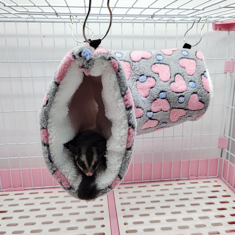 HKM-7631805 Cozy Plush Tunnel Nest for Small Pets – Soft Cotton and Arctic Fleece Design
