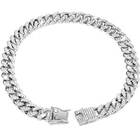 HKM-7632189 Diamond-Cut Dog Collar in Gold, Silver, and Rose Gold - Multiple Sizes Available