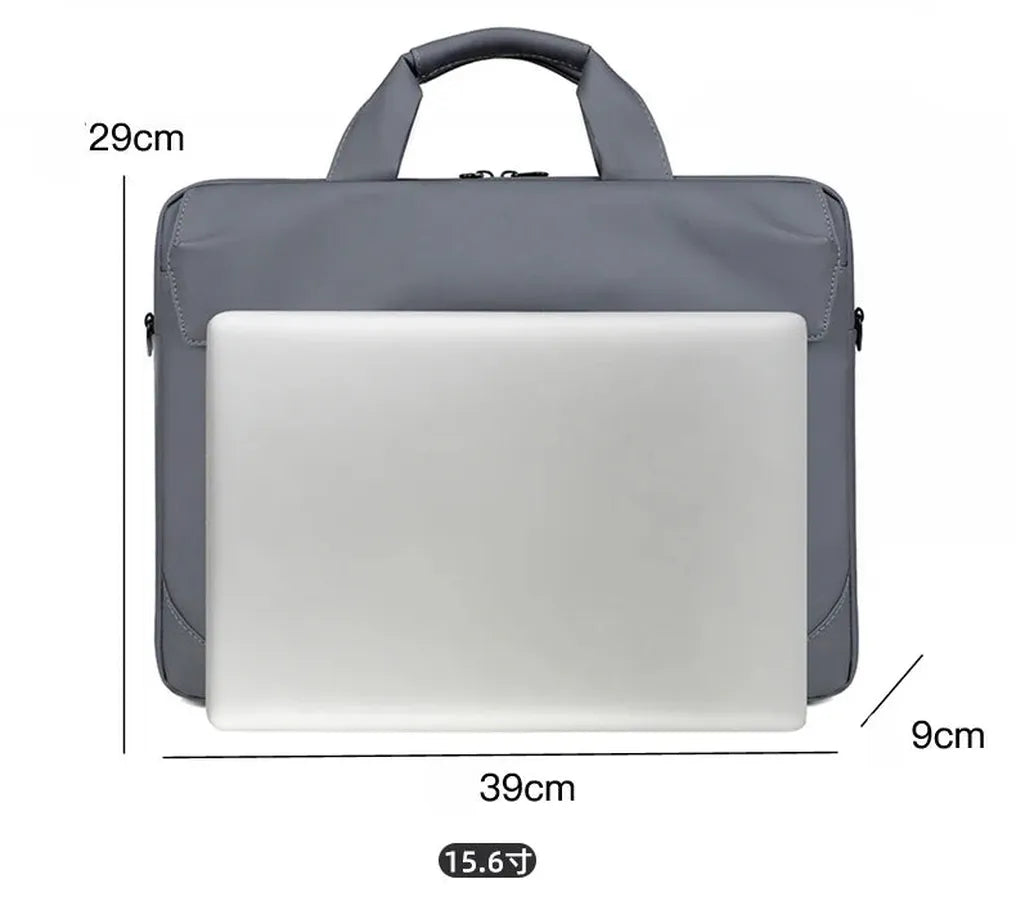 HKM-763219 Waterproof Lightweight 15.6 Inch Laptop Shoulder Briefcase with Large Capacity for Students