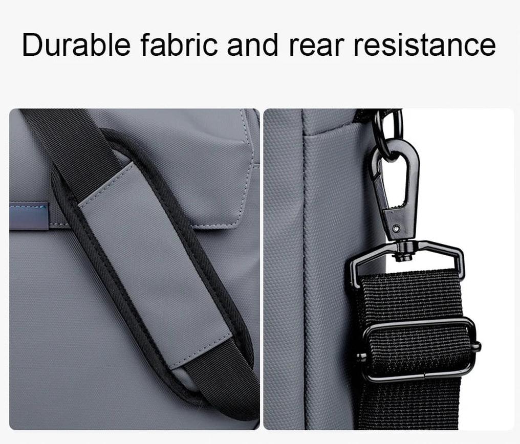 HKM-763219 Waterproof Lightweight 15.6 Inch Laptop Shoulder Briefcase with Large Capacity for Students
