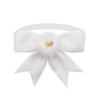 HKM-7632445 Adjustable Solid Color Suede Bow Tie for Pets - Available in Dark Red, Red, Green, and White