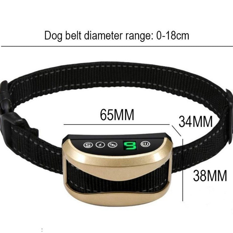 HKM-7633469 Rechargeable LED Ultrasonic Anti-Barking Device for Dogs - Waterproof, Long Standby Battery, Adjustable Collar Size
