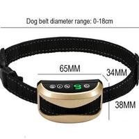HKM-7633469 Rechargeable LED Ultrasonic Anti-Barking Device for Dogs - Waterproof, Long Standby Battery, Adjustable Collar Size