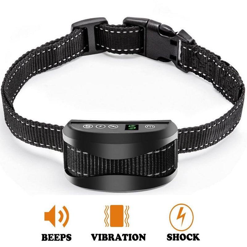 HKM-7633469 Rechargeable LED Ultrasonic Anti-Barking Device for Dogs - Waterproof, Long Standby Battery, Adjustable Collar Size