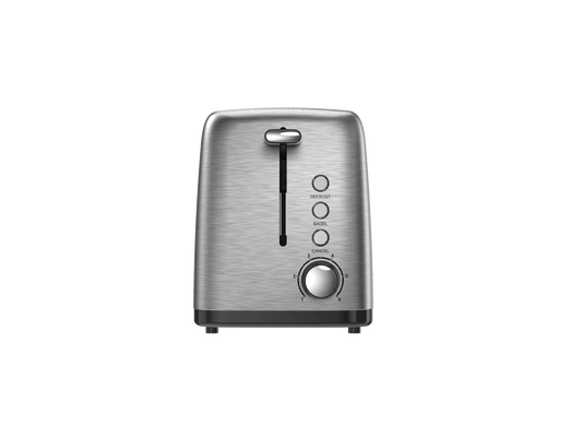 HKM-763411 Stainless Steel 2-Slice Automatic Pop-up Toaster for Home Kitchen Use