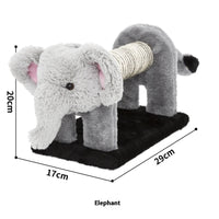 HKM-7635005 Vertical Cat Scratch Board with Natural Sisal Fiber - Fun Pillar Design for Claw Grinding in Bear, Lion, Elephant, Tiger, and Zebra Styles