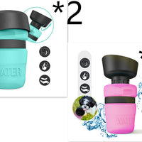 HKM-7636029 Creative Pet Water Bottle - 520ML Silicone Travel Cup in Multiple Colors