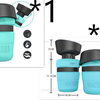 HKM-7636029 Creative Pet Water Bottle - 520ML Silicone Travel Cup in Multiple Colors