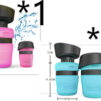 HKM-7636029 Creative Pet Water Bottle - 520ML Silicone Travel Cup in Multiple Colors