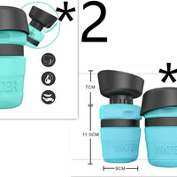 HKM-7636029 Creative Pet Water Bottle - 520ML Silicone Travel Cup in Multiple Colors
