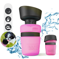HKM-7636029 Creative Pet Water Bottle - 520ML Silicone Travel Cup in Multiple Colors