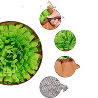 HKM-7636157 Interactive Sniff Training Mat for Pets - Slow Food Activity Toy in Felt, 40cm Diameter