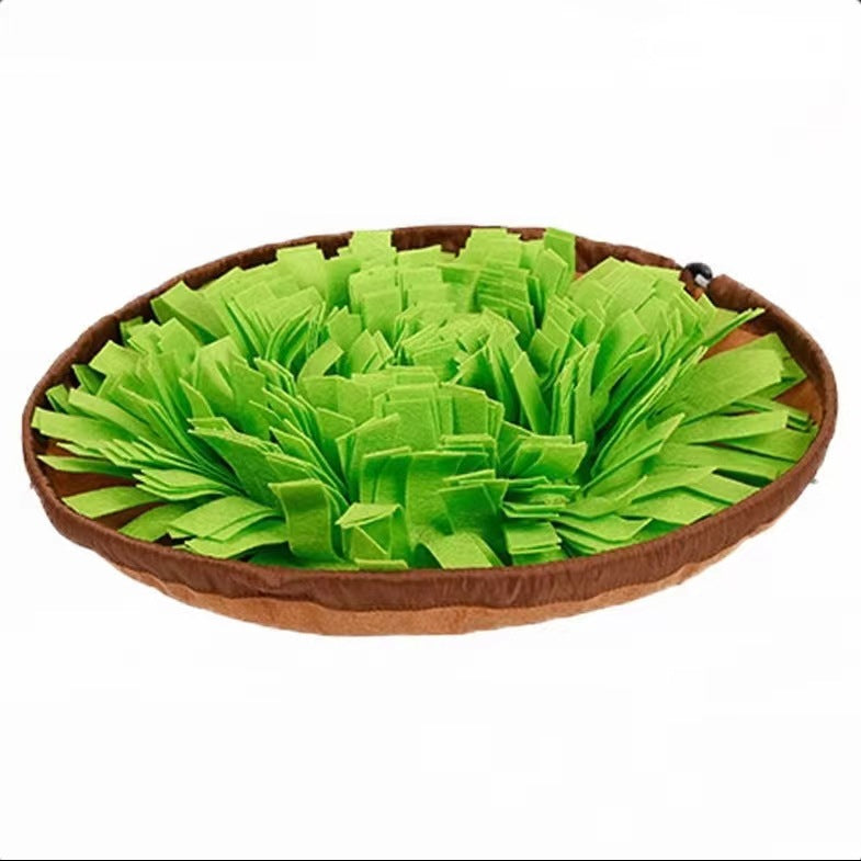HKM-7636157 Interactive Sniff Training Mat for Pets - Slow Food Activity Toy in Felt, 40cm Diameter