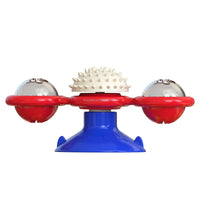 HKM-763667 Durable Interactive Cat Turntable Toy with Catnip and Non-Toxic TPR Material for Boredom Relief