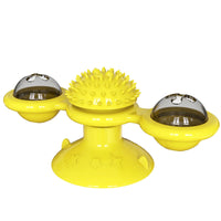 HKM-763667 Durable Interactive Cat Turntable Toy with Catnip and Non-Toxic TPR Material for Boredom Relief