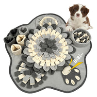HKM-7636797 Foraging Mat for Dogs - Plush Training Food-Dispensing Pet Toy, Gray, 64x43 cm