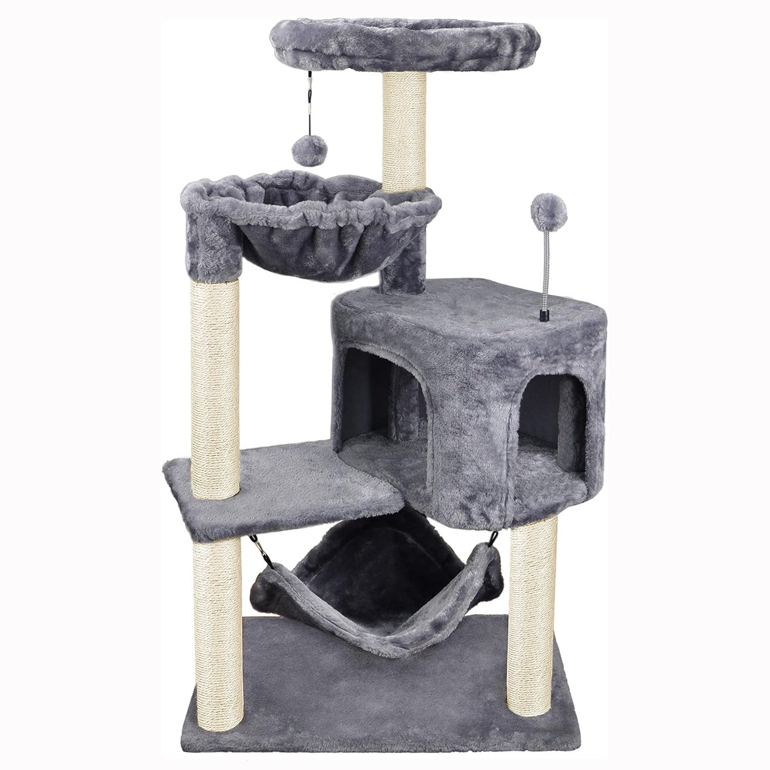 HKM-7639229 Multi-layer Cat Climbing Frame with Sisal Scratching Posts - Cute Style in Various Colors