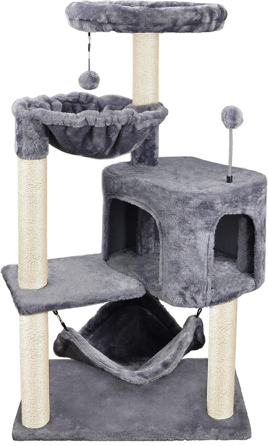 HKM-7639229 Multi-layer Cat Climbing Frame with Sisal Scratching Posts - Cute Style in Various Colors