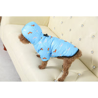 HKM-7640381 Adorable Cotton Puppy Pattern Princess Suit for Pets in Blue, Black, and Gray
