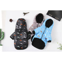 HKM-7640381 Adorable Cotton Puppy Pattern Princess Suit for Pets in Blue, Black, and Gray