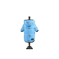 HKM-7640381 Adorable Cotton Puppy Pattern Princess Suit for Pets in Blue, Black, and Gray