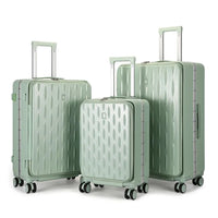 HKM-764051 Stylish Hard Shell PC Trolley Suitcases in 20, 24, and 28 Inch Sizes for Business Travel