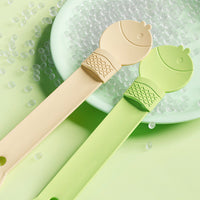 HKM-7641789 Cat Feeding Spoon - Anti-Drip Design, Available in Grass Green and Beige, PP Material