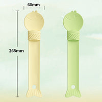 HKM-7641789 Cat Feeding Spoon - Anti-Drip Design, Available in Grass Green and Beige, PP Material