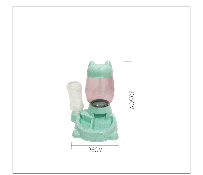 HKM-7641917 Automatic Two-in-One Pet Feeder and Water Dispenser for Cats and Dogs, Gravity Design, Easy to Clean, Anti-Slip Base
