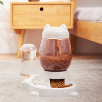 HKM-7641917 Automatic Two-in-One Pet Feeder and Water Dispenser for Cats and Dogs, Gravity Design, Easy to Clean, Anti-Slip Base