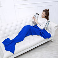 HKM-764243 Polyester Mermaid Tail Knitting Sleeping Blanket - Cozy 600g Size 13 in Color 4