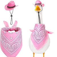 HKM-7643325 Monochrome Denim Cowboy Hat and Drool Towel Set for All Seasons