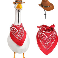 HKM-7643325 Monochrome Denim Cowboy Hat and Drool Towel Set for All Seasons