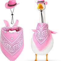 HKM-7643325 Monochrome Denim Cowboy Hat and Drool Towel Set for All Seasons