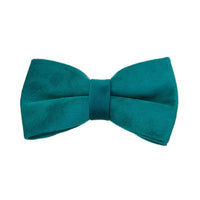 HKM-7643709 Peacock Blue Velvet Pet Collar with Bow and Leash Set, Adjustable Sizes S-XL, Casual Winter Style