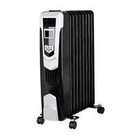HKM-764435 Electric Thermal Oil Filled Radiator Heater with Adjustable Thermostat and Safety Features - 220V-240V, 1500W/2000W/2500W