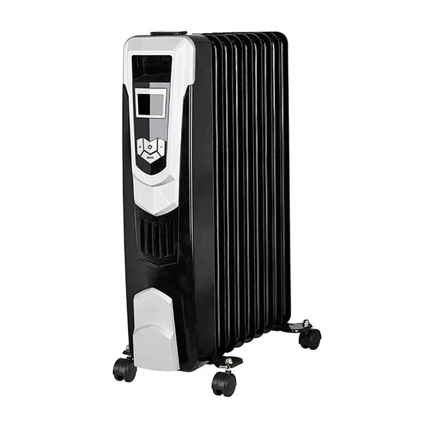 HKM-764435 Electric Thermal Oil Filled Radiator Heater with Adjustable Thermostat and Safety Features - 220V-240V, 1500W/2000W/2500W