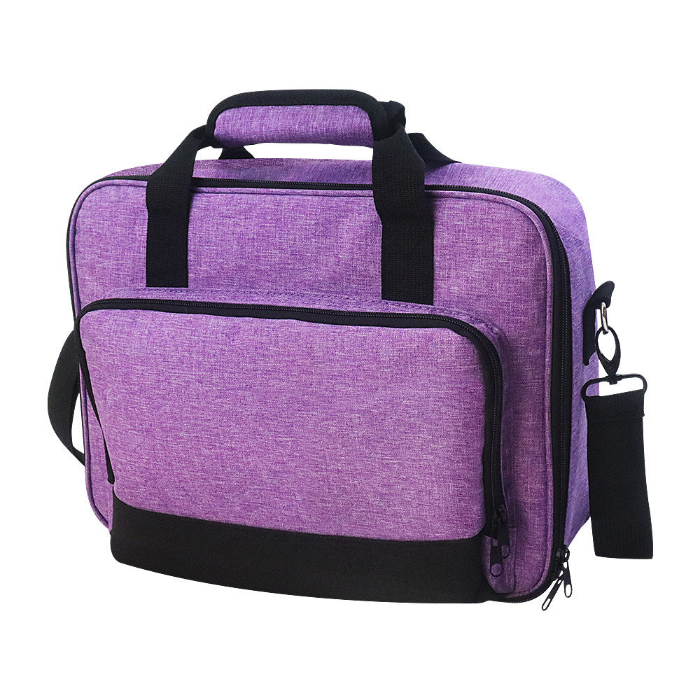 HKM-764499 Gray Polyester Handbag for Projector Storage, 14x11x4in, Supports Up to 20kg